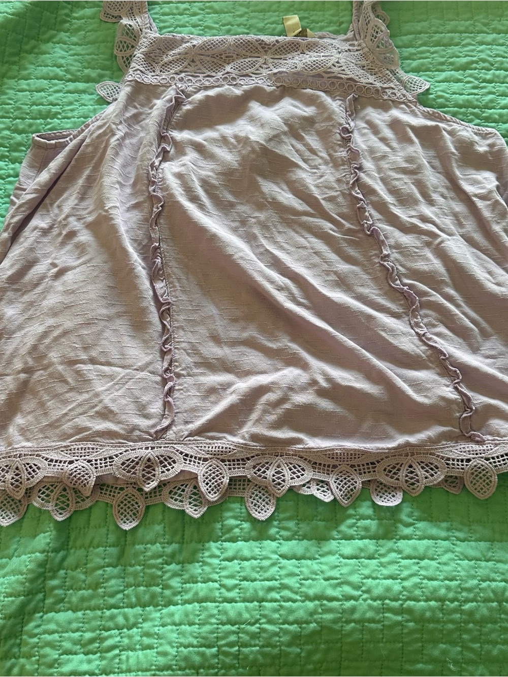Cato Lavender Crochet-Trim Tank - Picture 4 of 5